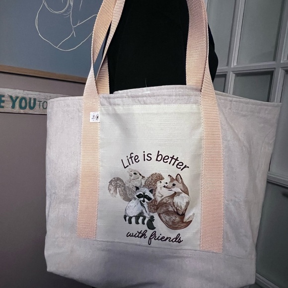 🌻five -stitched by tina- 
One of a kind Upcycled tote bag - Picture 1 of 1